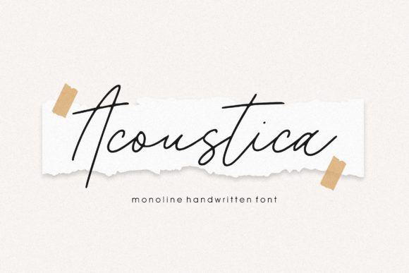 Acoustica: A Delicate Script Font for Elegant Branding