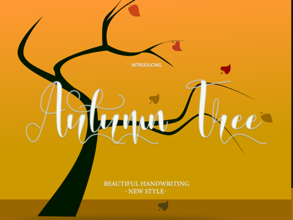 Autumn Tree Font for Elegant Campaign Design