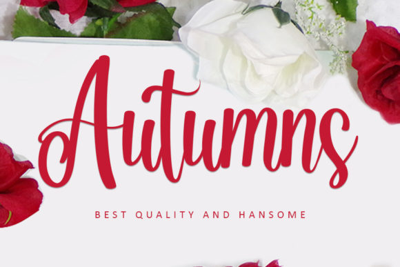 Autumns Font: Elegant Script Handwritten Fonts for Small Business Branding