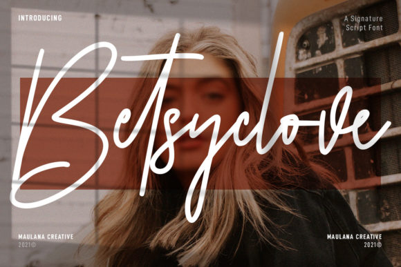 Betsyclove Script Handwritten Font for Romantic Branding