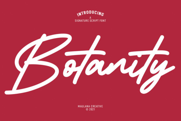 Botanity Signature Font for Elegant Branding