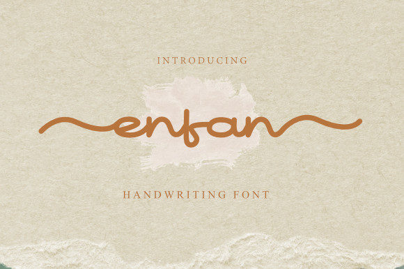 Enfan: A Graceful Script Font for Elegant Editorial Design
