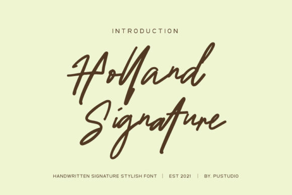 Holland Signature Font for Elegant Handmade Designs