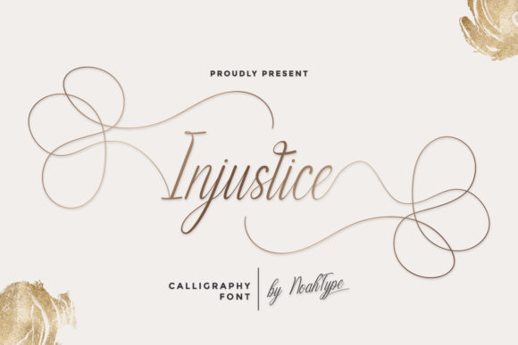 Injustice Script Font for Elegant Editorial Design