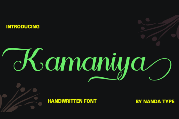 Kamaniya: An Elegant Script Font for Small Business Branding