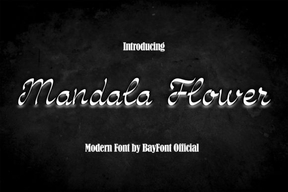 Mandala Flower Script Font for Elegant Brand Identity