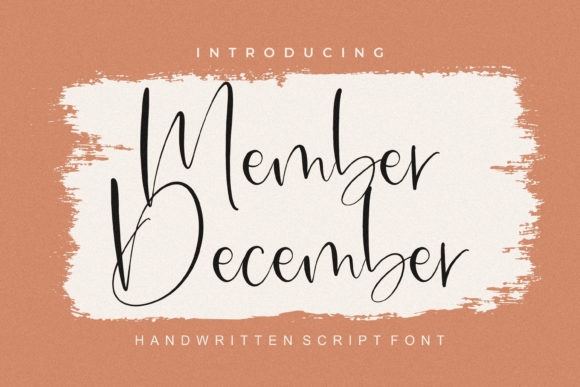 Member December Script Font for Elegant Editorial Design