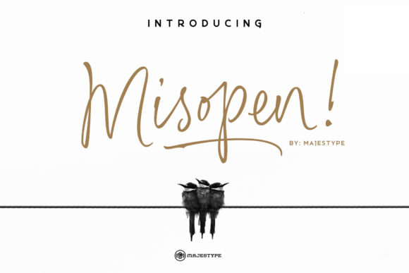 Misopen: A Playful Script Font for Editorial Design