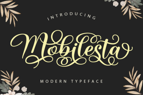Mobilesta: A Luxury Script Font for Editorial Design