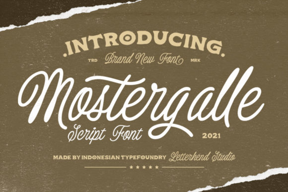 Mostergalle: A Vintage Script Font for Elegant Branding