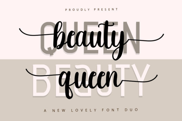 Queen Beauty Font: Script Handwritten Duo for Makers