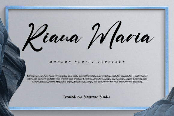 Riana Maria Script Font for Elegant Branding