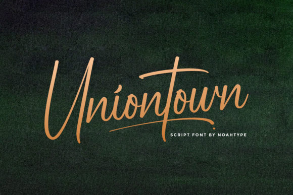 Uniontown Script Font for Playful Brand Identity